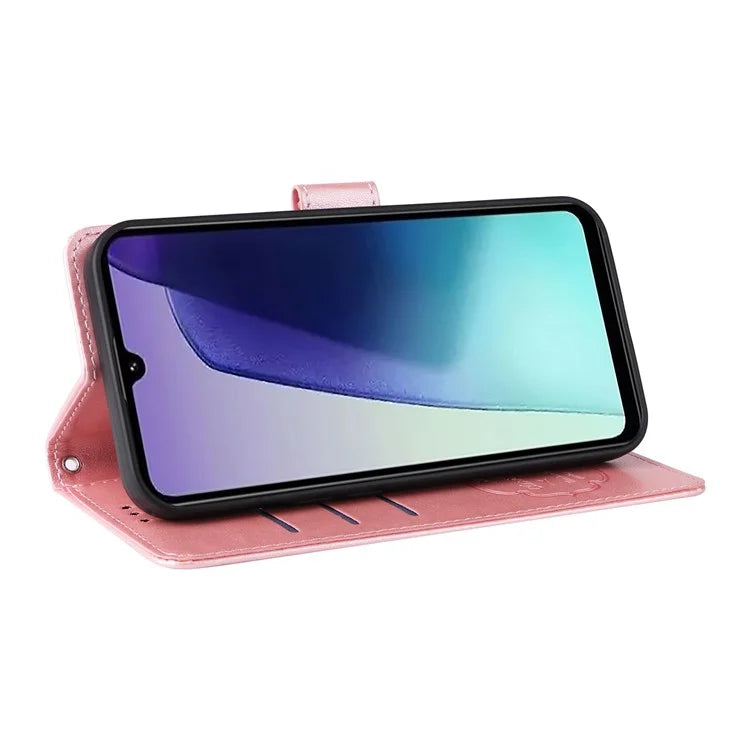For Xiaomi Redmi 14C 4G Leather Case Butterfly Floral Imprint Wallet Stand Cover