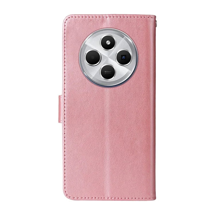 For Xiaomi Redmi 14C 4G Leather Case Butterfly Floral Imprint Wallet Stand Cover