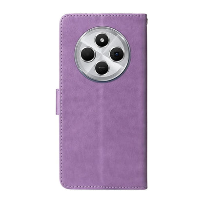 For Xiaomi Redmi 14C 4G Leather Case Butterfly Floral Imprint Wallet Stand Cover