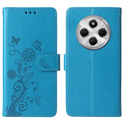 For Xiaomi Redmi 14C 4G Leather Case Butterfly Floral Imprint Wallet Stand Cover