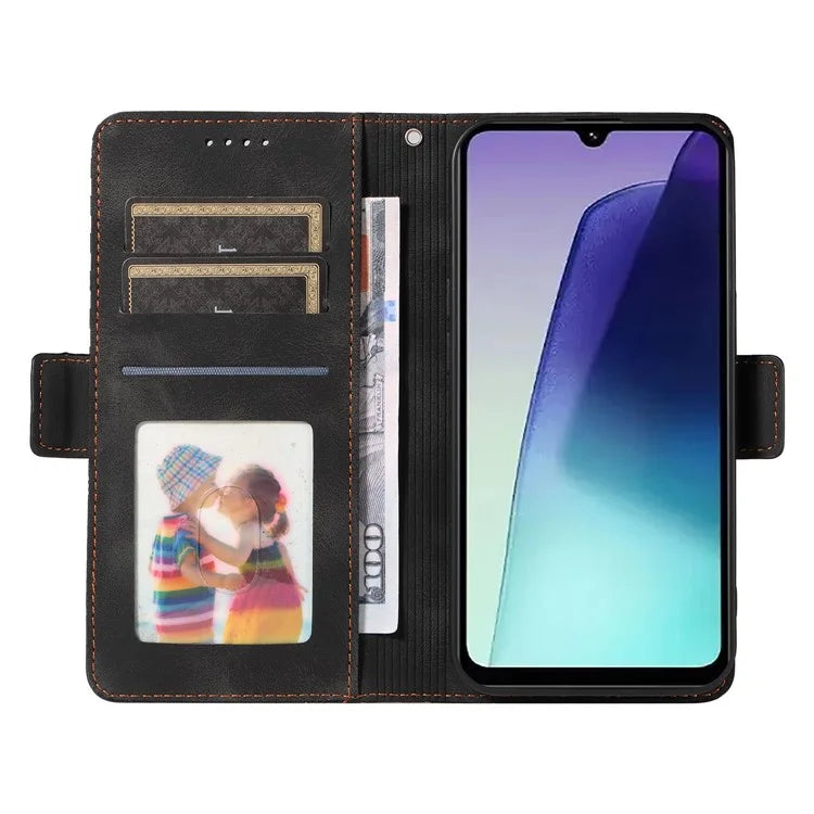 For Xiaomi Redmi 14C 4G Case PU Leather Phone Cover Rhombus Starry Imprinted