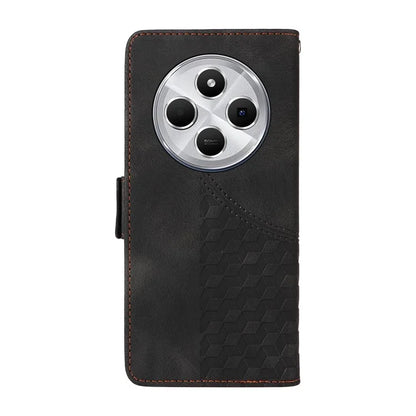 For Xiaomi Redmi 14C 4G Case PU Leather Phone Cover Rhombus Starry Imprinted