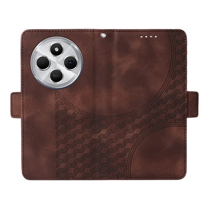 For Xiaomi Redmi 14C 4G Case PU Leather Phone Cover Rhombus Starry Imprinted