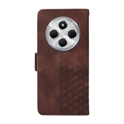 For Xiaomi Redmi 14C 4G Case PU Leather Phone Cover Rhombus Starry Imprinted