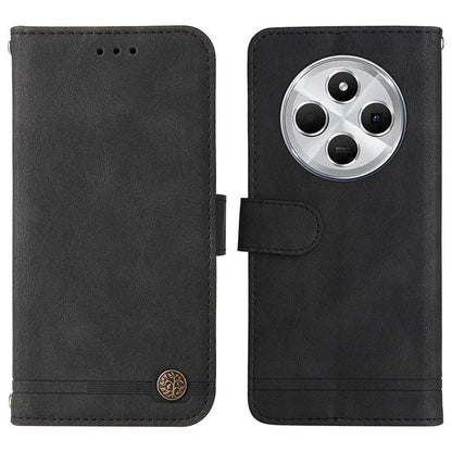 For Xiaomi Redmi 14C 4G Wallet Case Skin-Touch Leather Phone Cover Tree Pattern Hardware
