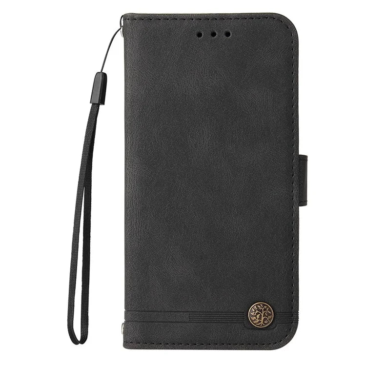For Xiaomi Redmi 14C 4G Wallet Case Skin-Touch Leather Phone Cover Tree Pattern Hardware