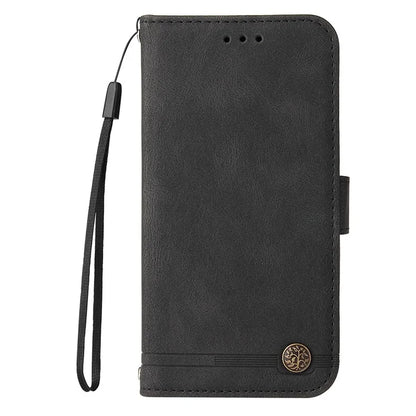 For Xiaomi Redmi 14C 4G Wallet Case Skin-Touch Leather Phone Cover Tree Pattern Hardware