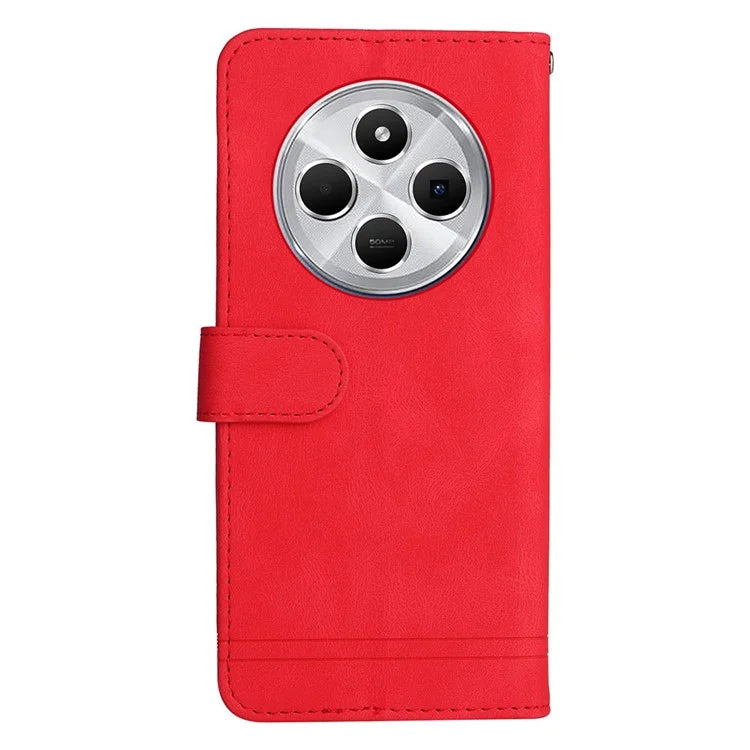 For Xiaomi Redmi 14C 4G Wallet Case Skin-Touch Leather Phone Cover Tree Pattern Hardware