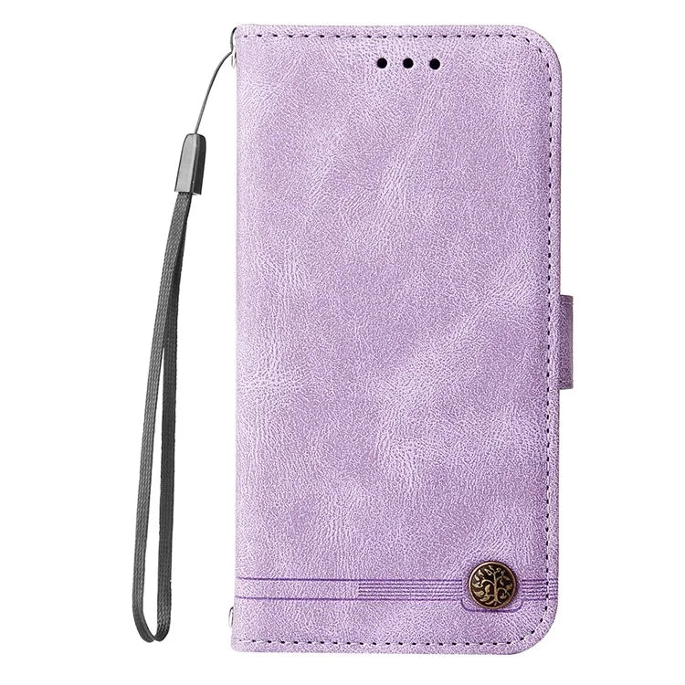 For Xiaomi Redmi 14C 4G Wallet Case Skin-Touch Leather Phone Cover Tree Pattern Hardware
