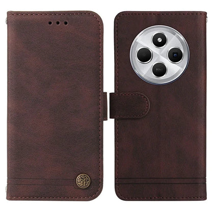 For Xiaomi Redmi 14C 4G Wallet Case Skin-Touch Leather Phone Cover Tree Pattern Hardware