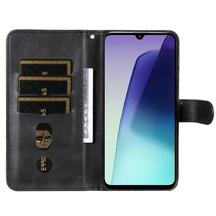For Xiaomi Redmi 14C 4G Case Zipper Wallet Calf Texture PU Leather Phone Cover