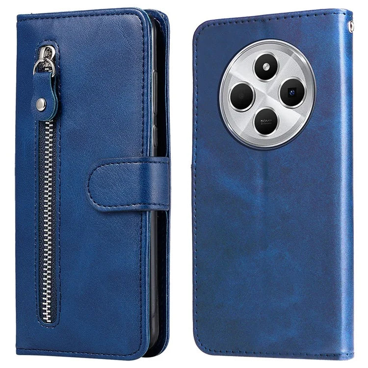 For Xiaomi Redmi 14C 4G Case Zipper Wallet Calf Texture PU Leather Phone Cover