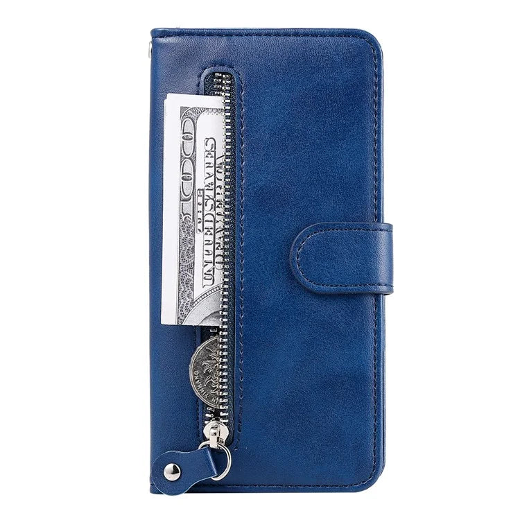 For Xiaomi Redmi 14C 4G Case Zipper Wallet Calf Texture PU Leather Phone Cover