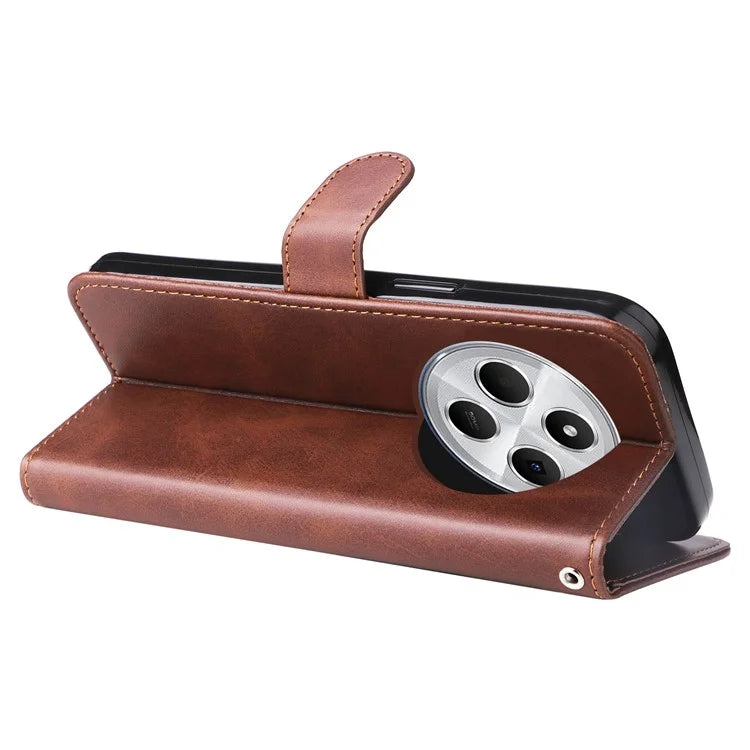 For Xiaomi Redmi 14C 4G Case Zipper Wallet Calf Texture PU Leather Phone Cover