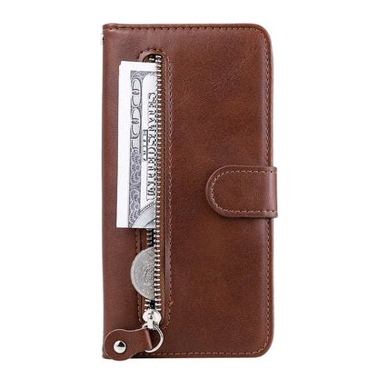 For Xiaomi Redmi 14C 4G Case Zipper Wallet Calf Texture PU Leather Phone Cover