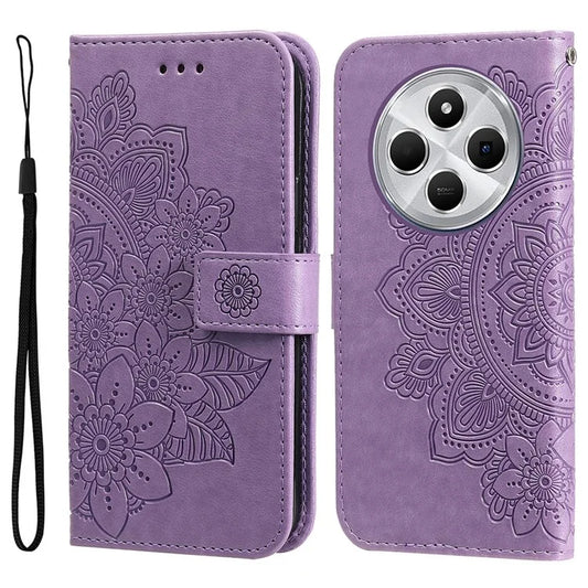 For Xiaomi Redmi 14C 4G Case PU Leather Wallet Floral Phone Cover Stand View