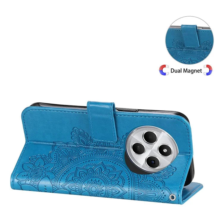 For Xiaomi Redmi 14C 4G Case PU Leather Wallet Floral Phone Cover Stand View