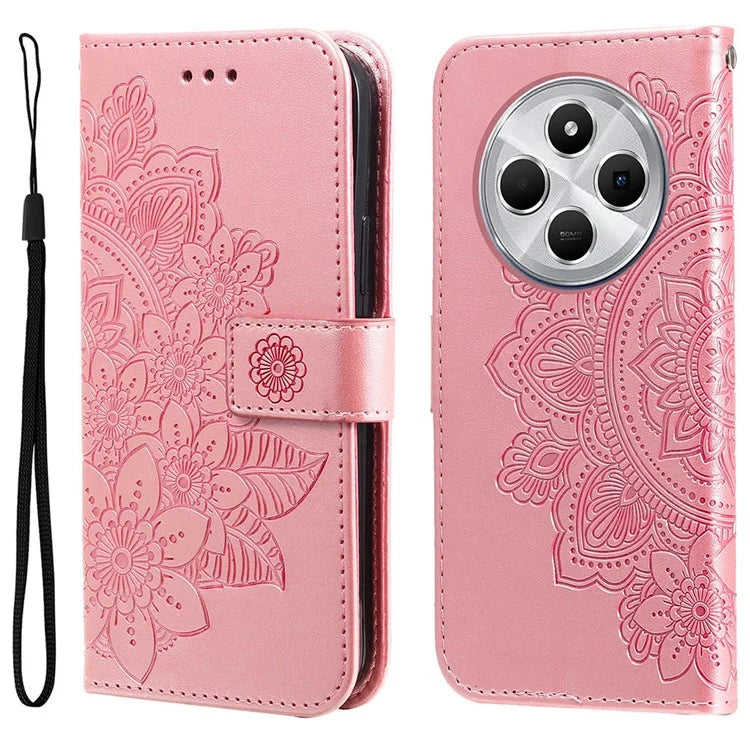 For Xiaomi Redmi 14C 4G Case PU Leather Wallet Floral Phone Cover Stand View