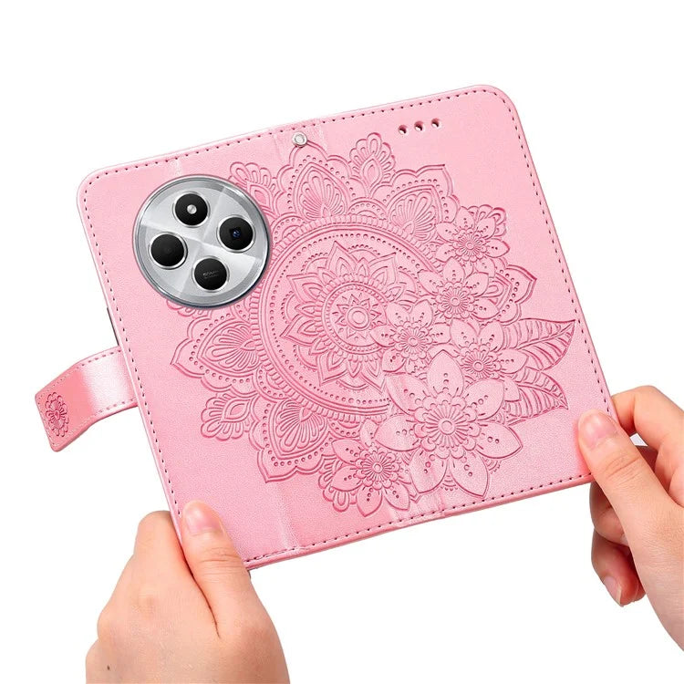 For Xiaomi Redmi 14C 4G Case PU Leather Wallet Floral Phone Cover Stand View