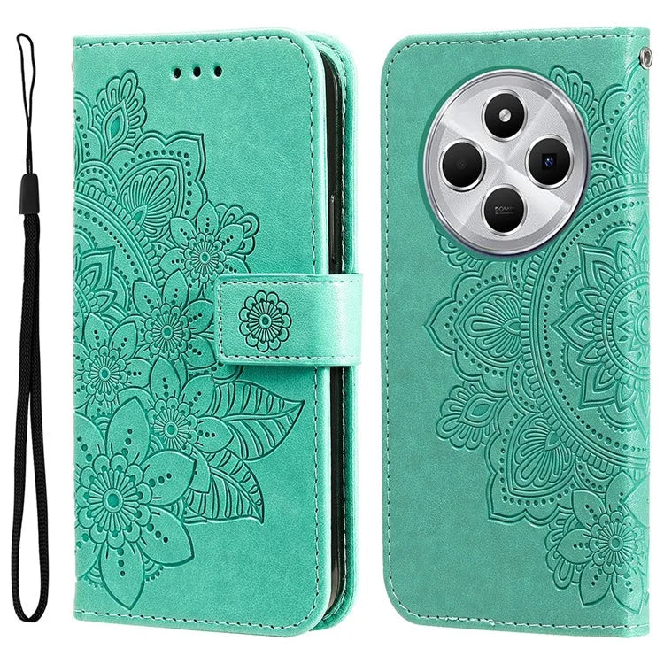 For Xiaomi Redmi 14C 4G Case PU Leather Wallet Floral Phone Cover Stand View