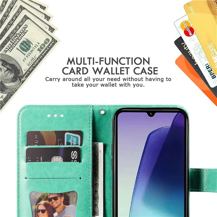 For Xiaomi Redmi 14C 4G Case PU Leather Wallet Floral Phone Cover Stand View