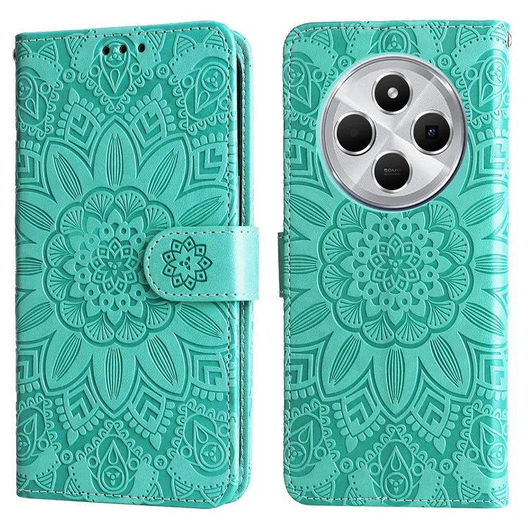 For Xiaomi Redmi 14C 4G Case Sunflower Imprint Leather Wallet Phone Cover