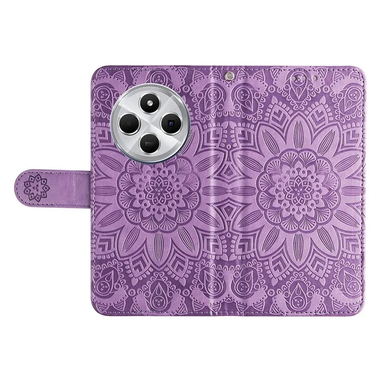 For Xiaomi Redmi 14C 4G Case Sunflower Imprint Leather Wallet Phone Cover