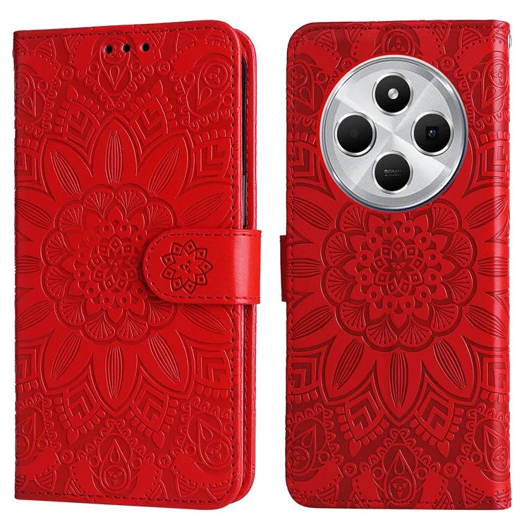 For Xiaomi Redmi 14C 4G Case Sunflower Imprint Leather Wallet Phone Cover