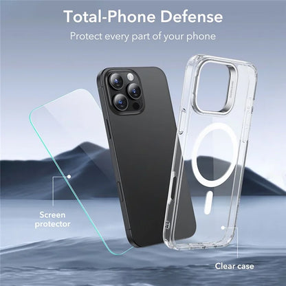 ESR For iPhone 16 Pro Max Case Compatible with MagSafe PC+TPU Kickstand Phone Cover with Screen Film
