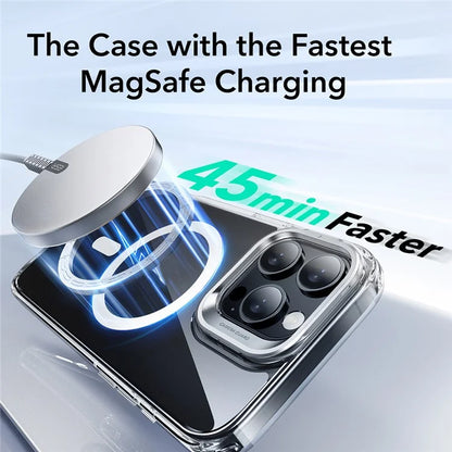ESR For iPhone 16 Pro Max Case Compatible with MagSafe PC+TPU Kickstand Phone Cover with Screen Film
