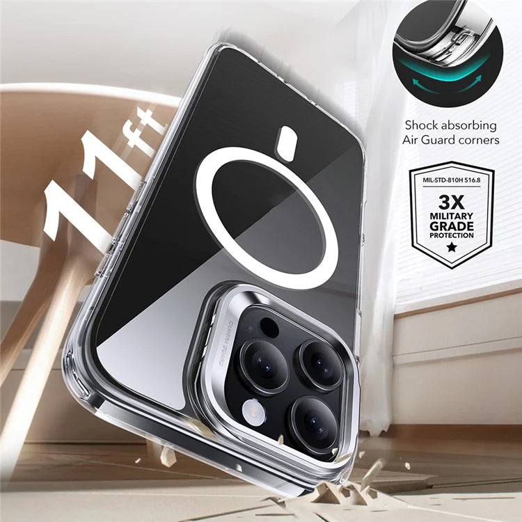 ESR For iPhone 16 Pro Max Case Compatible with MagSafe PC+TPU Kickstand Phone Cover with Screen Film