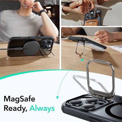 ESR For iPhone 16 Pro Max Case Compatible with MagSafe PC+TPU Kickstand Phone Cover with Screen Film