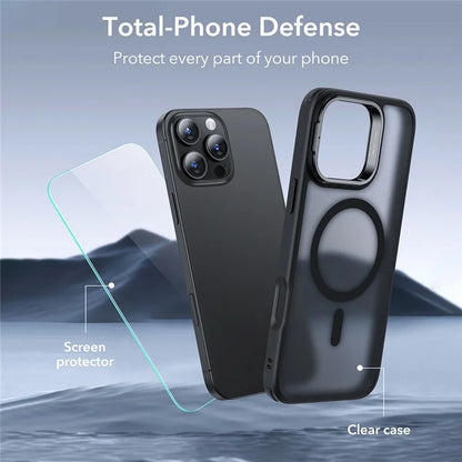 ESR For iPhone 16 Pro Max Case Compatible with MagSafe PC+TPU Kickstand Phone Cover with Screen Film