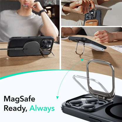 ESR For iPhone 16 Pro Max Case Compatible with MagSafe PC+TPU Kickstand Phone Cover with Screen Film