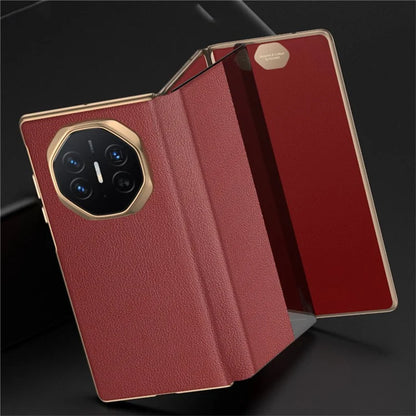 For Huawei Mate XT Ultimate Case View Window PU Leather+PC Phone Cover