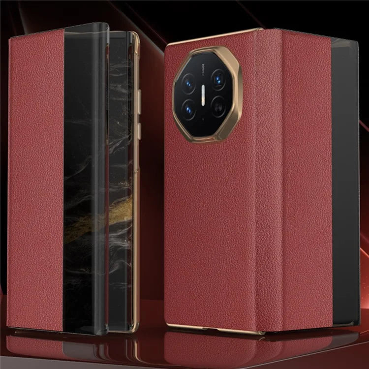 For Huawei Mate XT Ultimate Case View Window PU Leather+PC Phone Cover