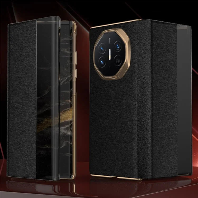 For Huawei Mate XT Ultimate Case View Window PU Leather+PC Phone Cover