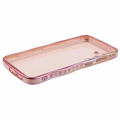 For Samsung Galaxy S24 Case Curly Shape Love Heart TPU Phone Cover Iridescent Gradient
