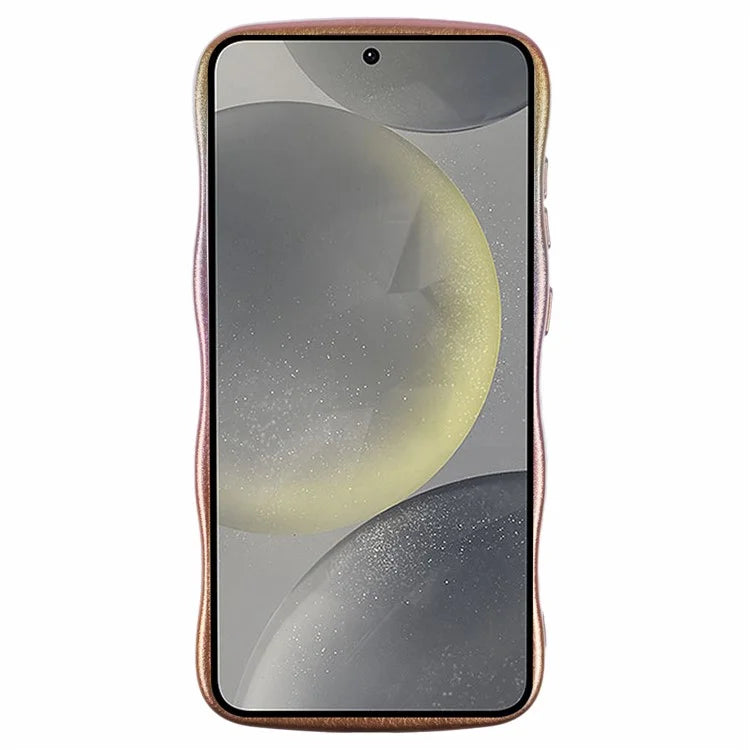 For Samsung Galaxy S24 Case Curly Shape Love Heart TPU Phone Cover Iridescent Gradient