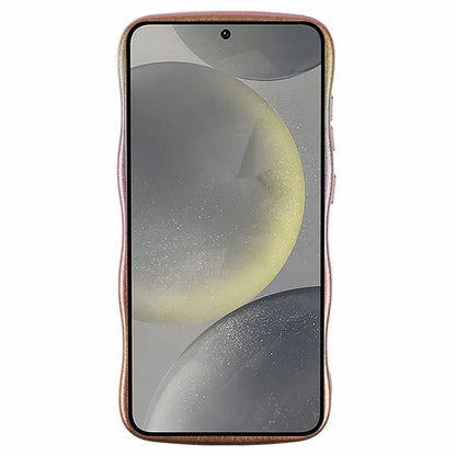 For Samsung Galaxy S24 Case Curly Shape Love Heart TPU Phone Cover Iridescent Gradient