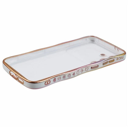 For Samsung Galaxy S24 Case Curly Shape Love Heart TPU Phone Cover Iridescent Gradient