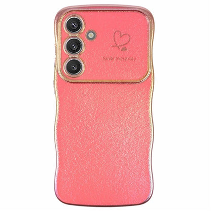 For Samsung Galaxy S24 Case Curly Shape Love Heart TPU Phone Cover Iridescent Gradient