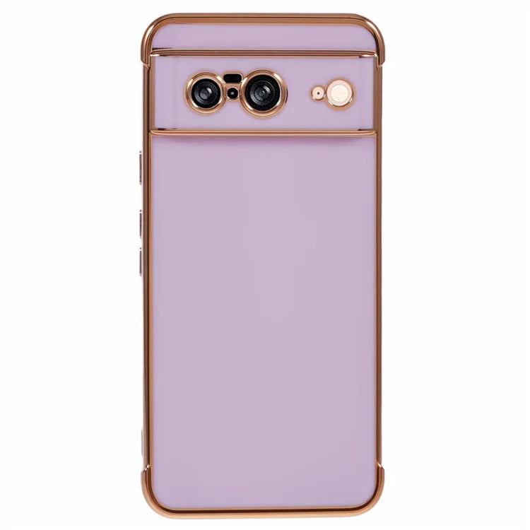 For Google Pixel 8 Case Electroplated Frame TPU Soft Phone Cover