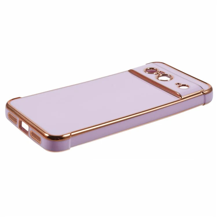 For Google Pixel 8 Case Electroplated Frame TPU Soft Phone Cover
