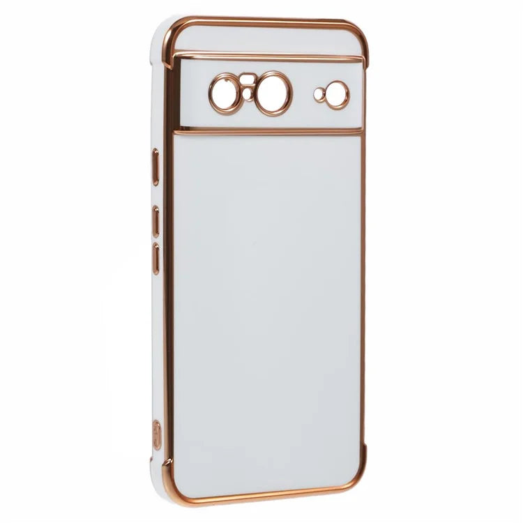 For Google Pixel 8 Case Electroplated Frame TPU Soft Phone Cover
