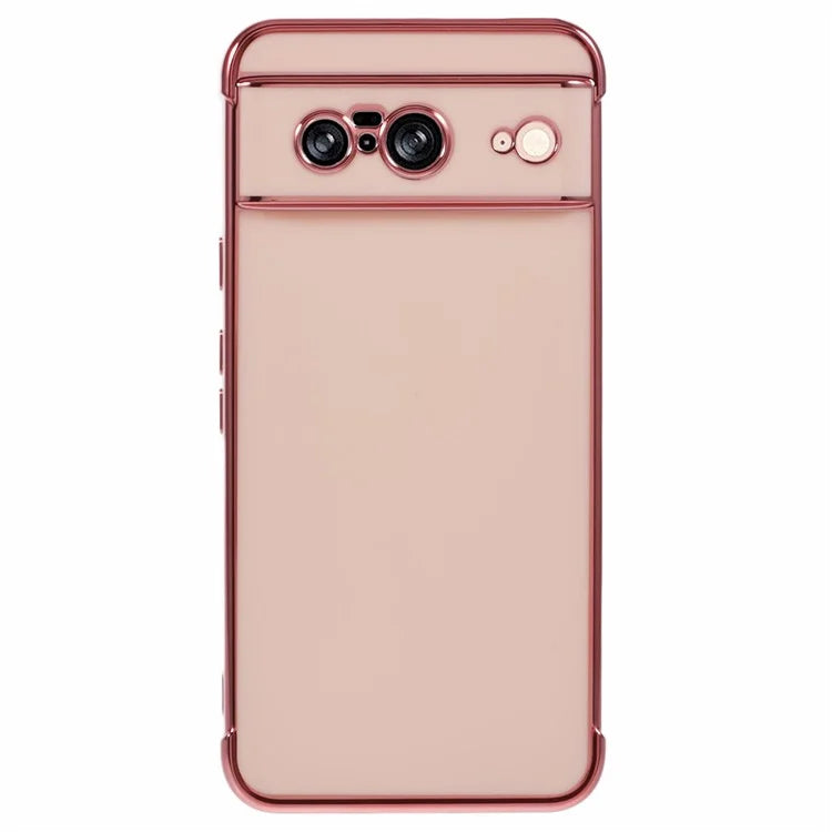 For Google Pixel 8 Case Electroplated Frame TPU Soft Phone Cover