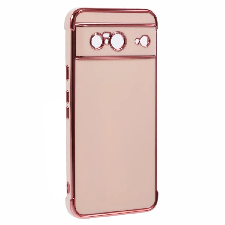 For Google Pixel 8 Case Electroplated Frame TPU Soft Phone Cover