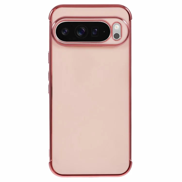 For Google Pixel 9 Pro XL Case Electroplated Frame TPU Soft Phone Cover