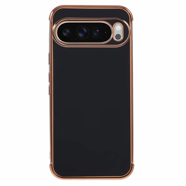 For Google Pixel 9 Pro XL Case Electroplated Frame TPU Soft Phone Cover
