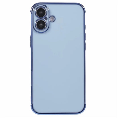 For iPhone 16 Plus Case Electroplated Frame TPU Soft Phone Cover